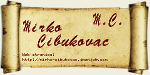 Mirko Čibukovac vizit kartica